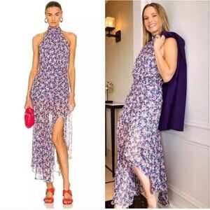 $695 Veronica Beard Leia Abstract print 100% silk dress